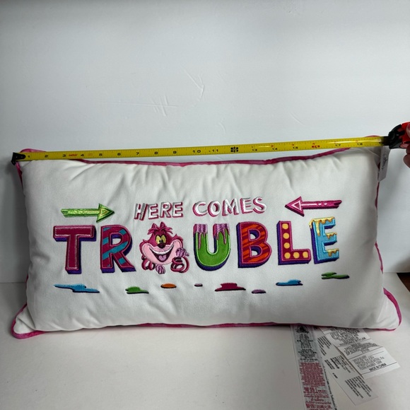 NWT. Disney Parks Madly Mischievous Here Comes Trouble 20x9” Throw Pillow. - Picture 12 of 13